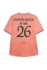 Porto Luuk de Jong #26 Jalkapallovaatteet Vieraspaita 2025-26 Lyhythihainen